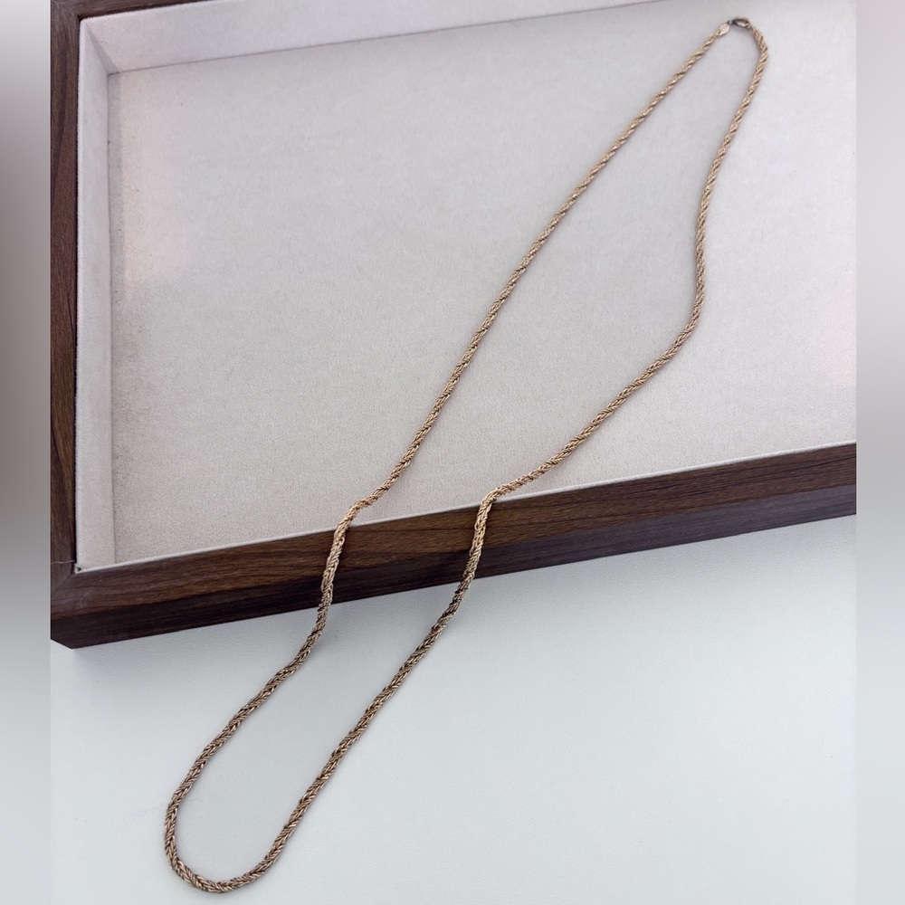 Christian Dior Vintage Grosse 1974 Germany GoldTone Rope Chain Necklace Designer